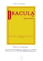 드라큐라. Dracula, by Bram Stoker