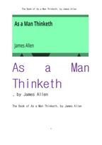 위대한 생각의 힘.The Book of As a Man Thinketh, by James Allen