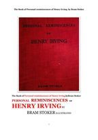 헨리 어빙의 개인적인 추억. The Book of Personal reminiscences of Henry Irving, by Bram Stoker